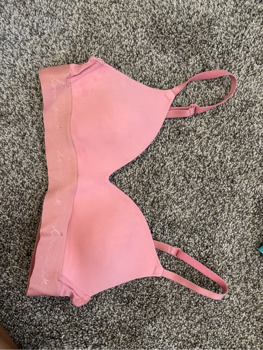 PINK Victoria's Secret Light Pink Wireless Smooth T-Shirt Bra